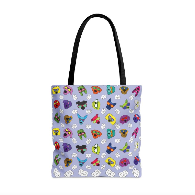 Tote Bags (Colorful Doodles) - Radiant Dogs