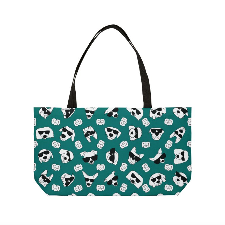 Weekend Tote Bags (Black & White Doodles) - Radiant Dogs