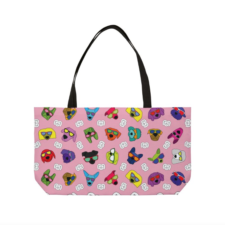 Weekend Tote Bags (Colorful Doodles) - Radiant Dogs