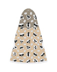 Dog Hoodie (Black & White Doodles in Sandy Tan) - Radiant Dogs