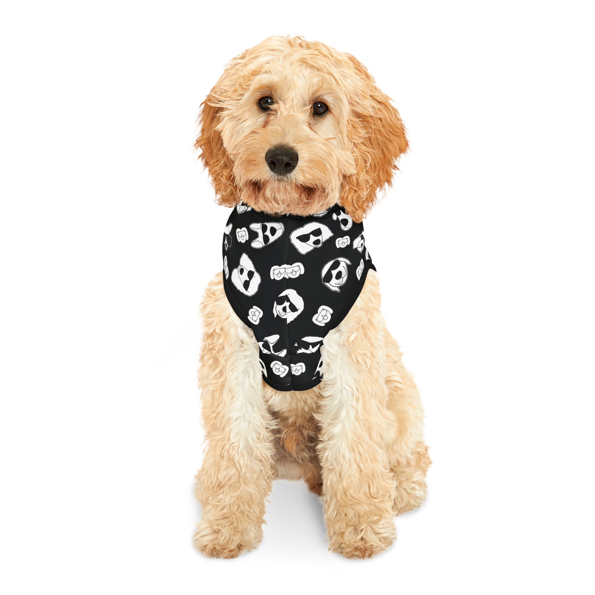 Dog Hoodie (Black & White Doodles in Black) - Radiant Dogs