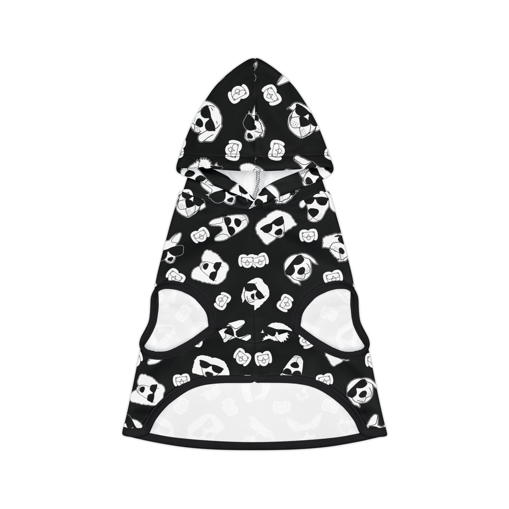 Dog Hoodie (Black & White Doodles in Black) - Radiant Dogs