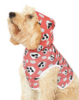 Dog Hoodie (Black & White Doodles in Blood Orange) - Radiant Dogs