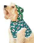 Dog Hoodie (Black & White Doodles in Forest Green) - Radiant Dogs