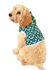 Dog Hoodie (Black & White Doodles in Forest Green) - Radiant Dogs