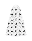 Dog Hoodie (Black & White Doodles in White) - Radiant Dogs