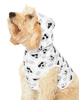 Dog Hoodie (Black & White Doodles in White) - Radiant Dogs