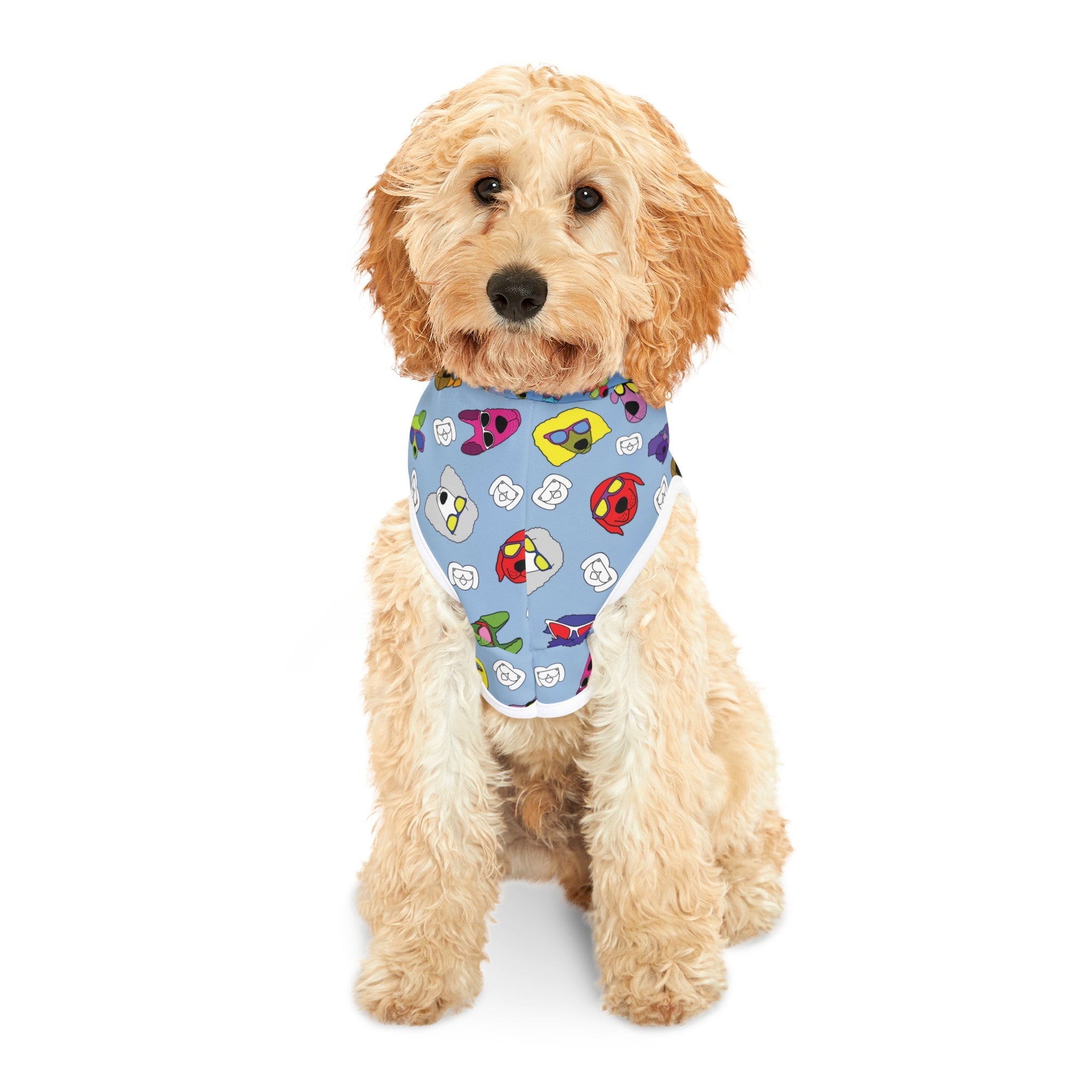 Dog Hoodie (Colorful Doodles Blue Mix) - Radiant Dogs