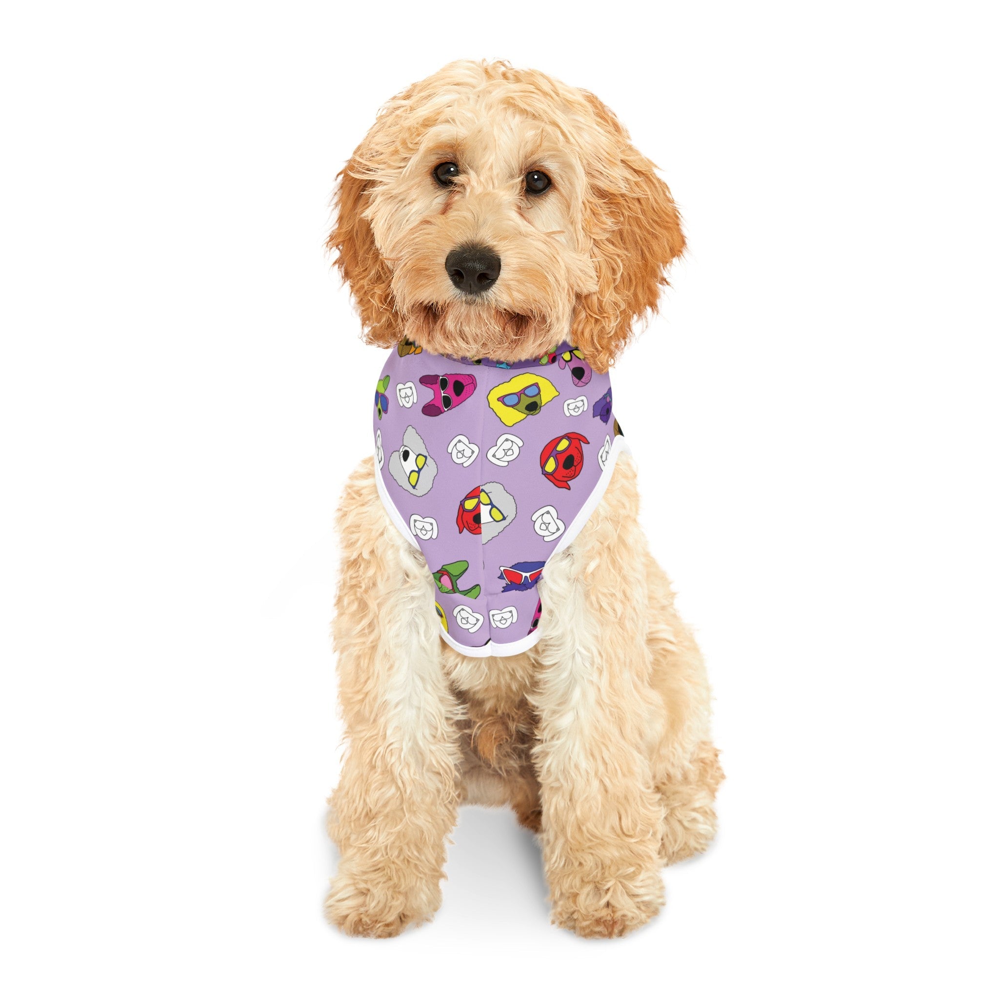 Dog Hoodie (Colorful Doodles Purple Mix) - Radiant Dogs