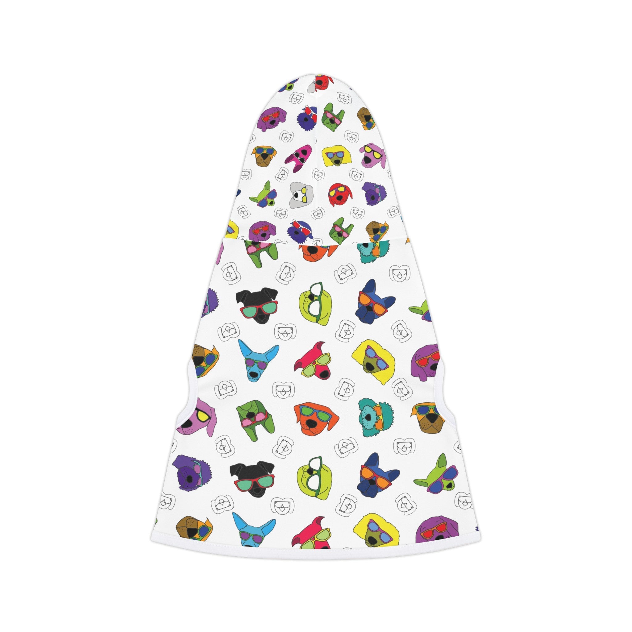 Dog Hoodie (Colorful Doodles White) - Radiant Dogs