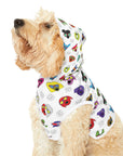 Dog Hoodie (Colorful Doodles White) - Radiant Dogs