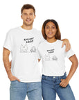 Nosy Dogs in white (Unisex Heavy Cotton Tee) - Radiant Dogs