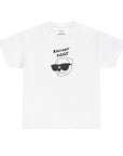 Pug X in white (Unisex Heavy Cotton Tee) - Radiant Dogs