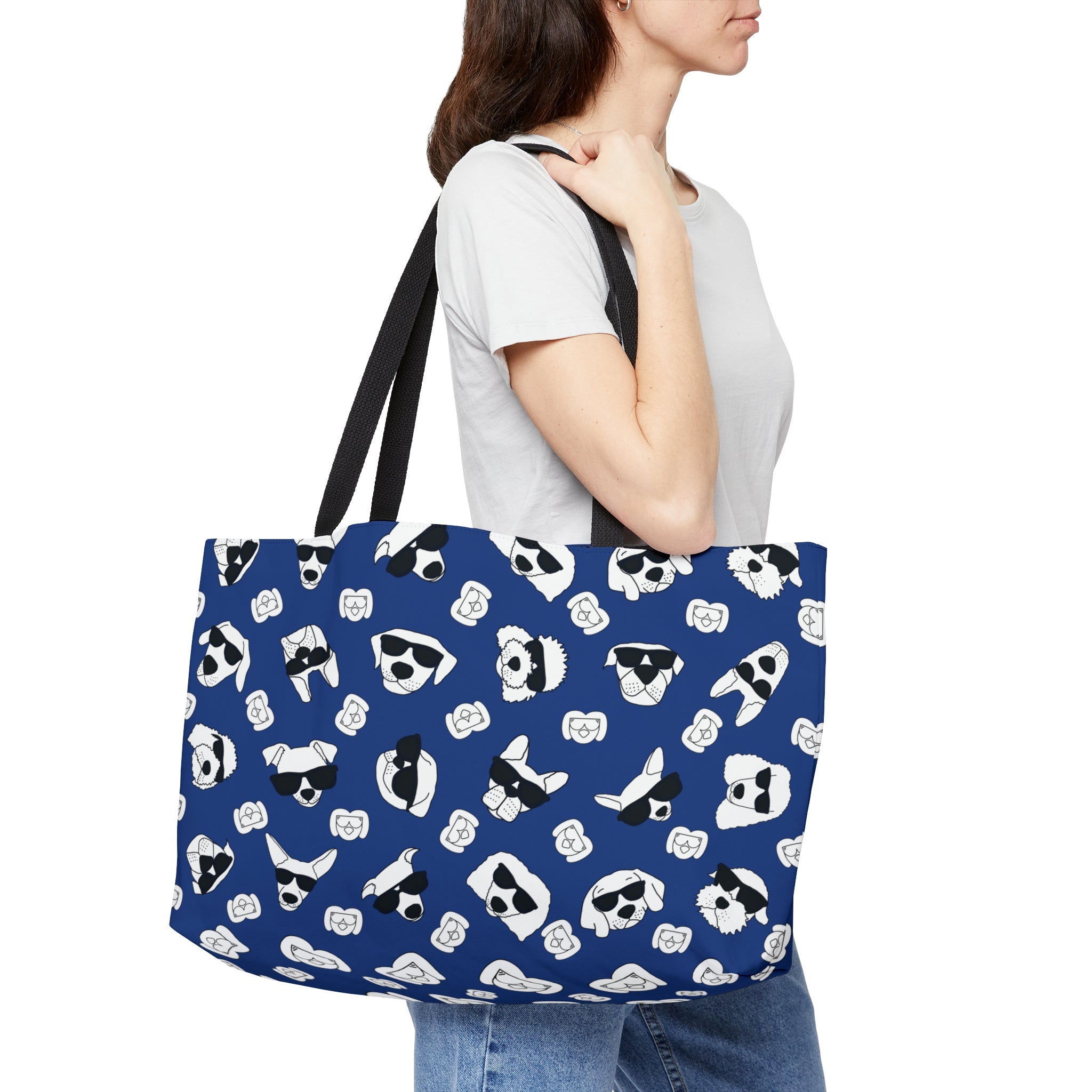 Weekender Tote Bag (Dark Blue) - Radiant Dogs