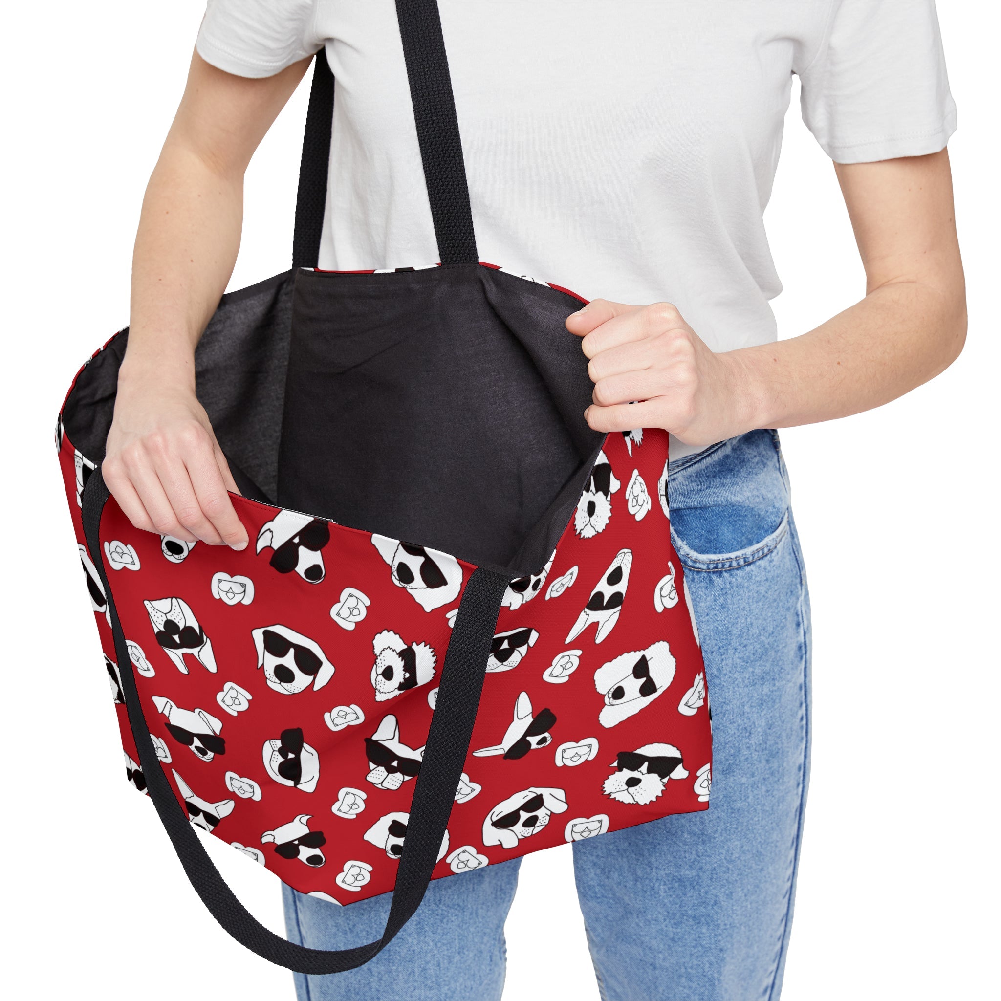 Weekender Tote Bag (Dark Red) - Radiant Dogs