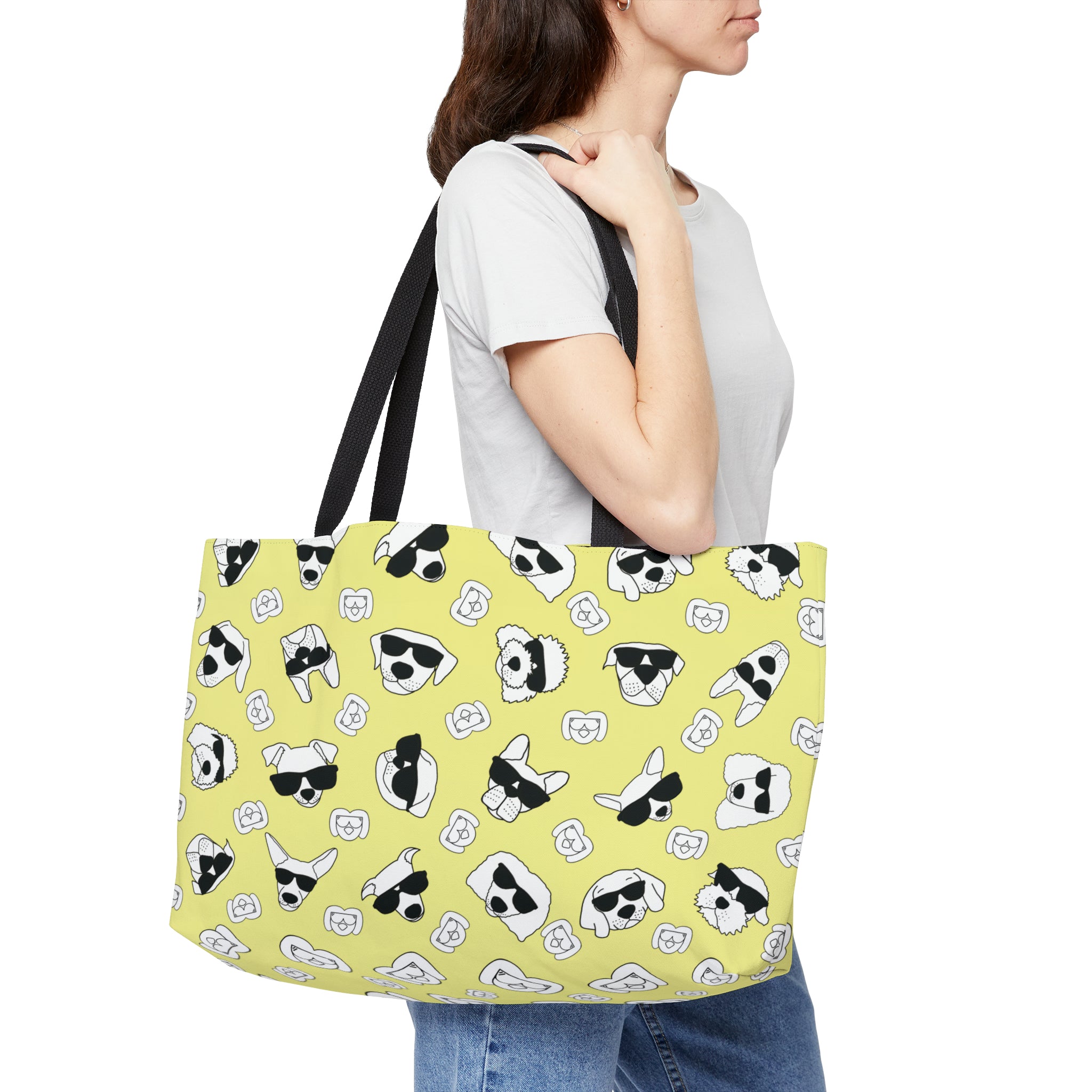 Weekender Tote Bag (Highlighter Yellow) - Radiant Dogs