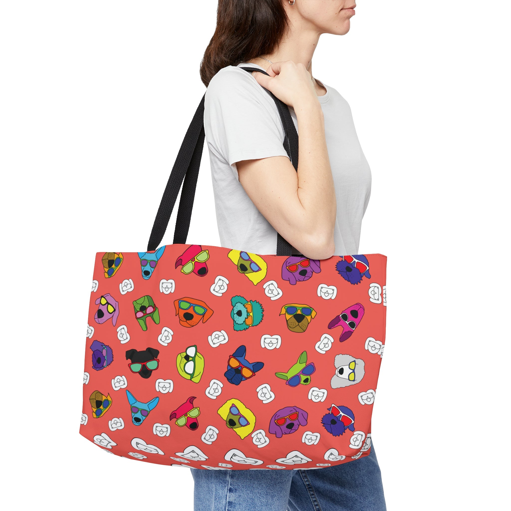 Weekender Tote Bag (Hot Red) - Radiant Dogs