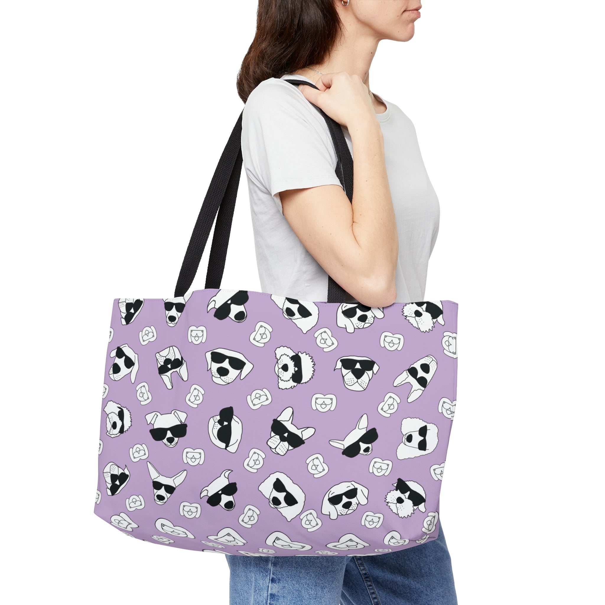 Weekender Tote Bag (Pastel Purple) - Radiant Dogs