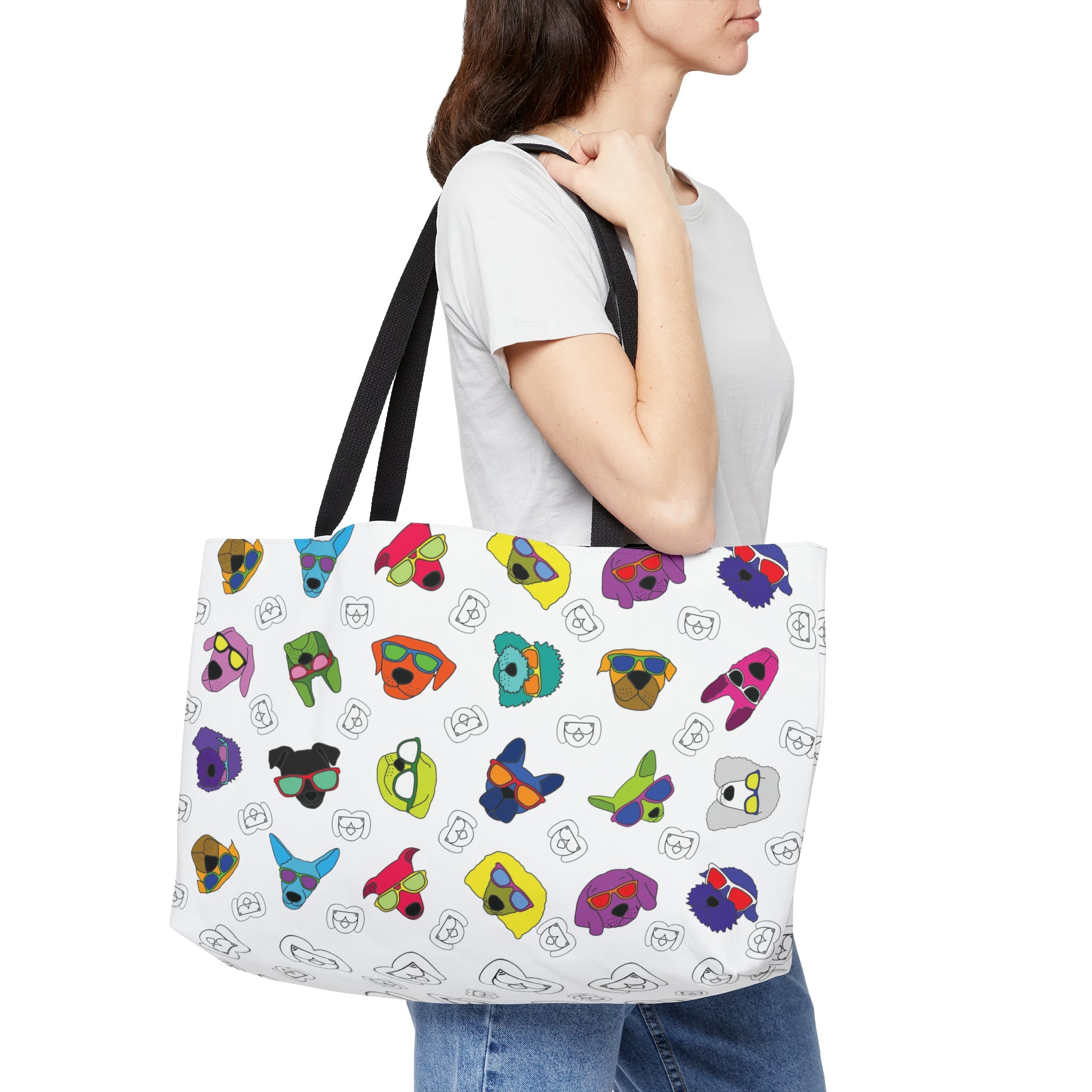 Weekender Tote Bag (White) - Radiant Dogs